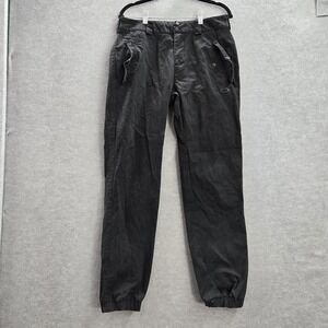 Oakley Men Pants M Black Jogger Logo‎ Button 30" Inseam